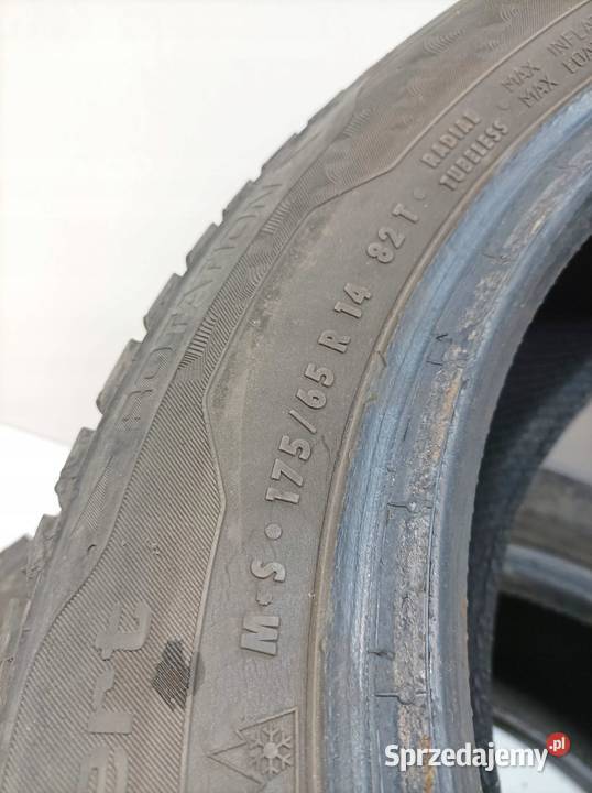 2x OPONA ZIMOWA UNIROYAL 17565R14 3814 427 499 sprzedam