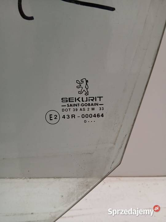 Szyba Drzwi Lewa Przednia Peugeot 206 98 osobowe wielkopolskie Bralin