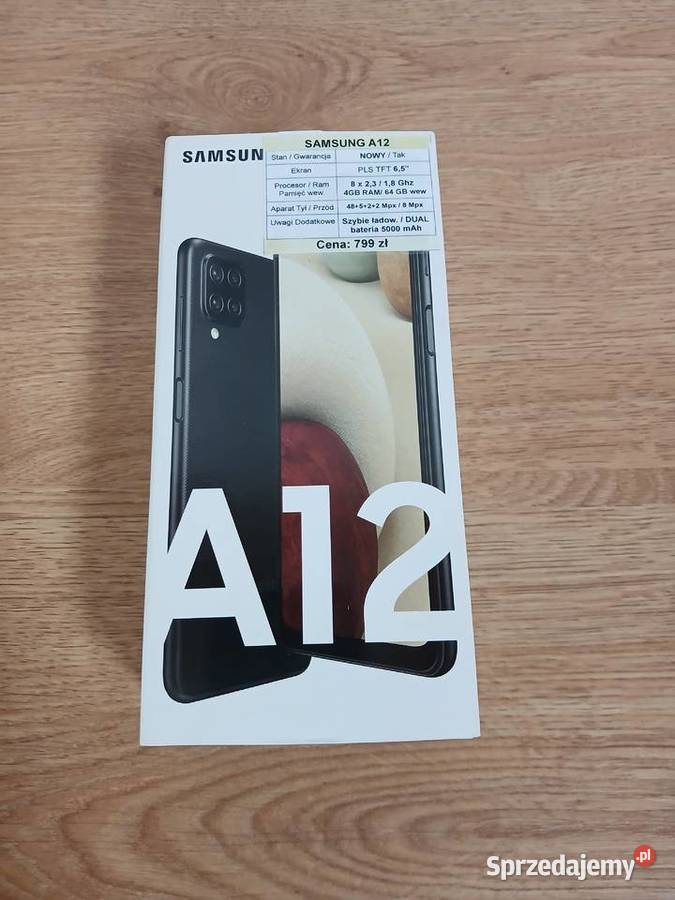 Samsung Galaxy A12 komplet Mińsk Mazowiecki