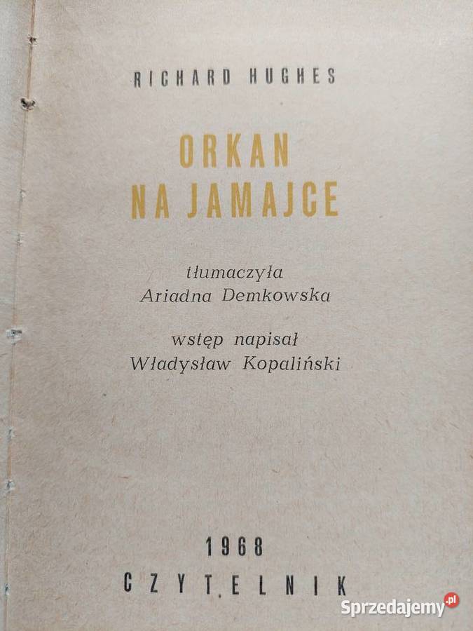 Orkan na Jamajce Richard Hughes