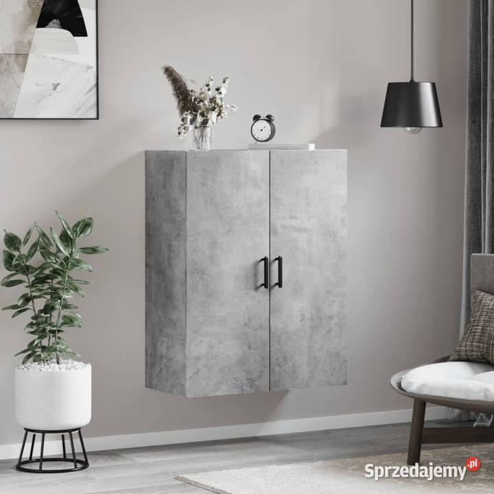 Szafka wisząca szarość betonu 695x34x90 WM828432 Warszawa sprzedam