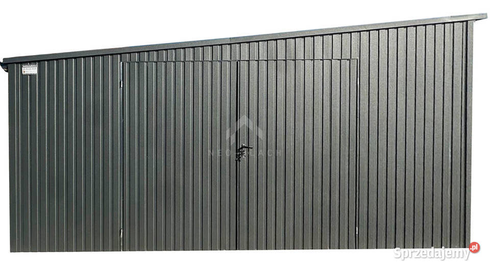 Garaż blaszany Schowek 6x3m Brama dwuskrzydłowa Pabianice
