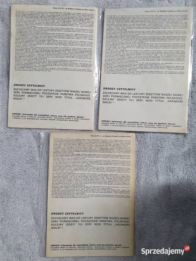 Władysław Łokietek zestaw 3 komiksów rózne Gdynia