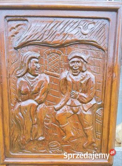 Obraz z płaskorzeźby drugie życie starej szafy Lubasz