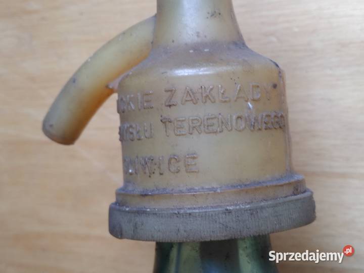 Stary szklany syfon zabytek PRL GZPT Gliwice Dąbrowa Górnicza