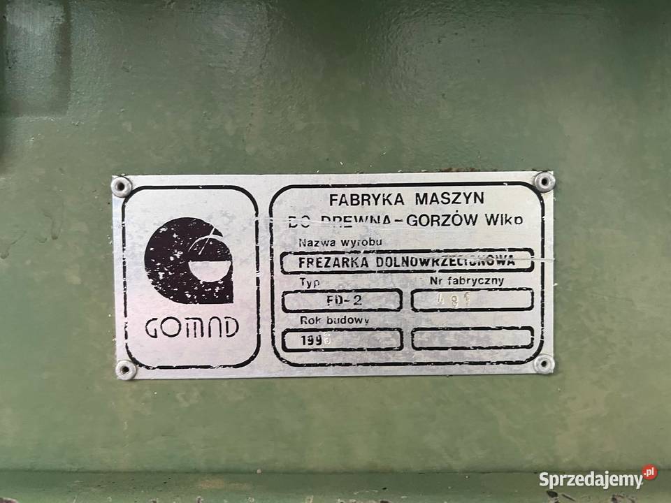 Frezarka dolnowrzecionowa Gomad FD2 małopolskie