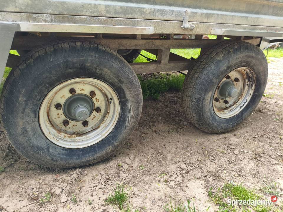 Przyczepa samochodowa tandem 2 osiowa idealna burtowe Gdów