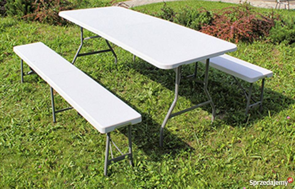 Komplet kateringowy stół i dwie ławy Wrocław