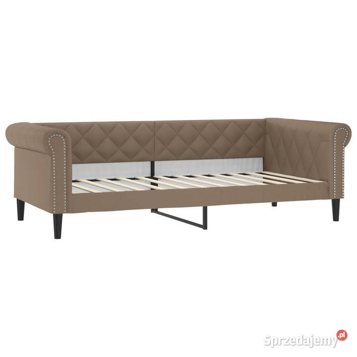 Sofa z funkcją spania cappuccino sztuczna skóra Łóżka Warszawa sprzedam
