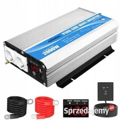 GIANDEL Inwerter 2000W 12V230V Czysty Sinus 2xEU Myszyniec sprzedam
