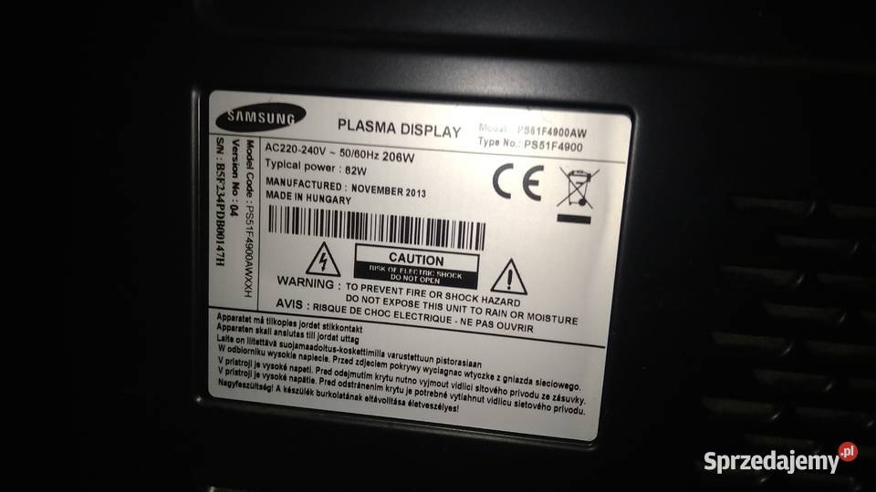 Telewizor plazmowy Samsung 51 Wołomin