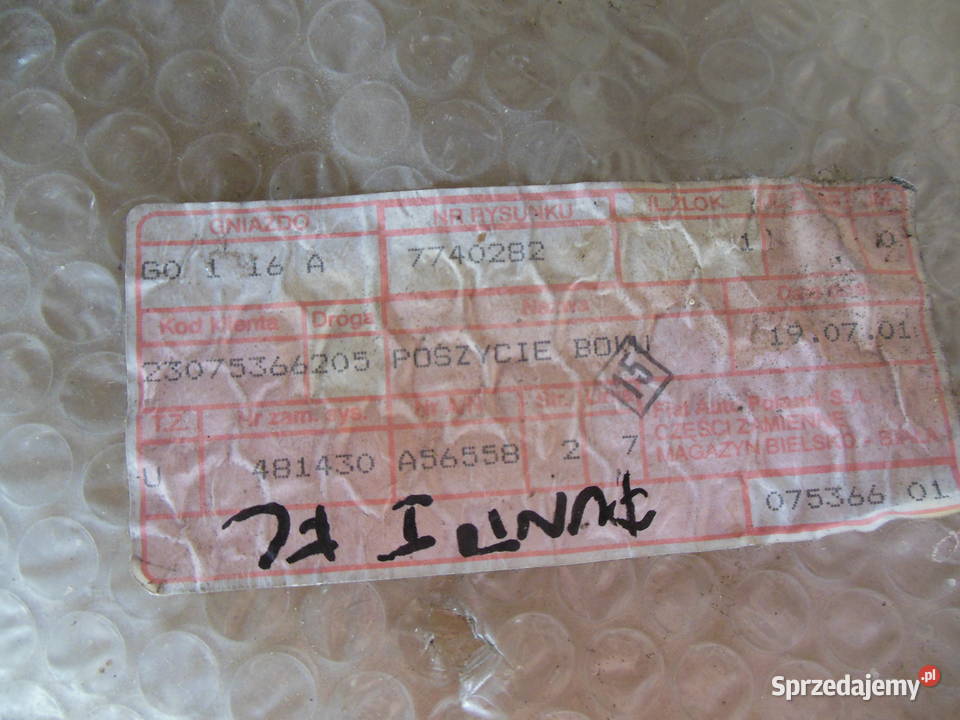 7740282 POSZYCIE BOK BŁOTNIK PRAWY PUNTO I 3D Kozy