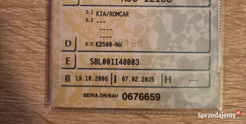 Skrzynia biegów Kia 2500 Tarnowiec