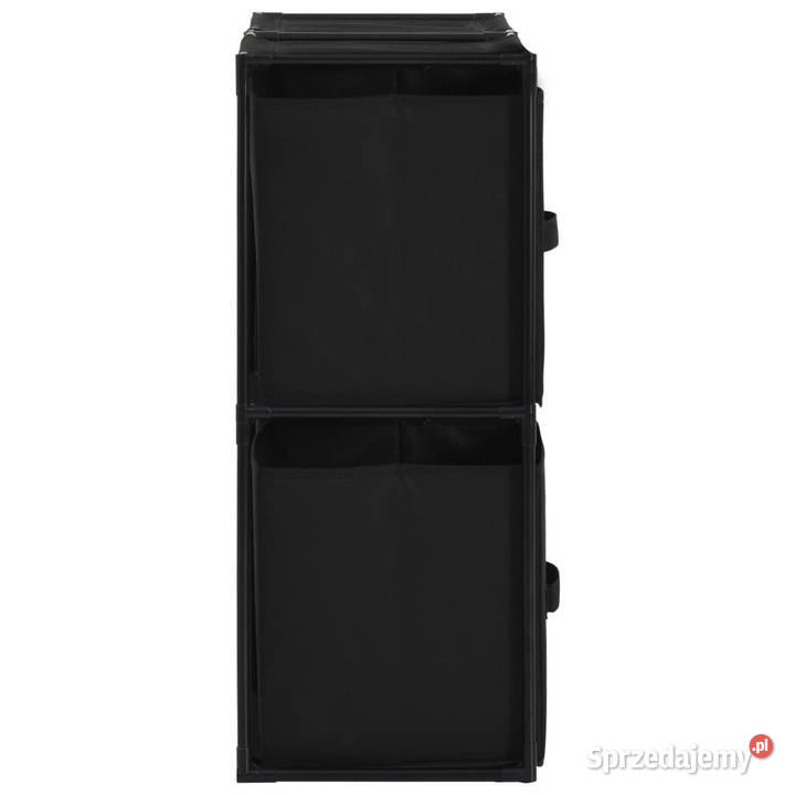Szafka 4 kosze z tkaniny czarne 63x30x71 stal Warszawa