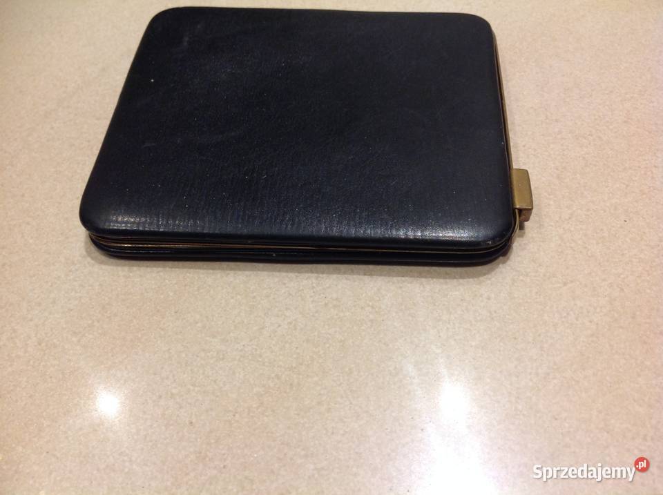 Stary Luksusowy Wizytownik Skórzany Skóra Nowa Sól