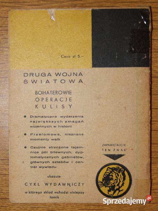 Żółty Tygrys Ludzie bez skrzydeł 1966 miękka Parczew