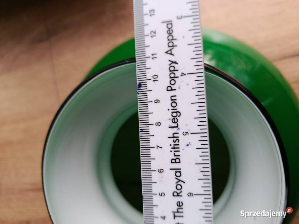 Duży szmaragdowy klosz do lampy lampy naftowej Choszczno