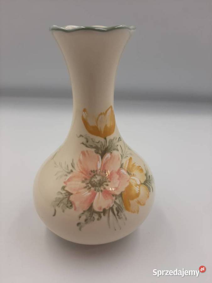 Piękny porcelanowy wazon sygnowany angielski Inowrocław