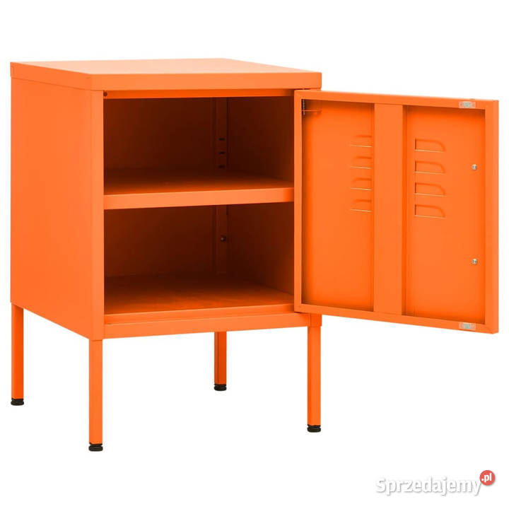 Szafka nocna pomarańczowa 35x35x51 stalowa
