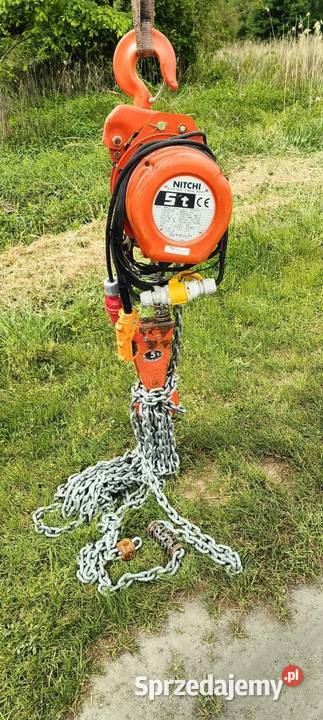 Wciągarka łańcuchowa 5 ton 400 volt 9 m sprzedam