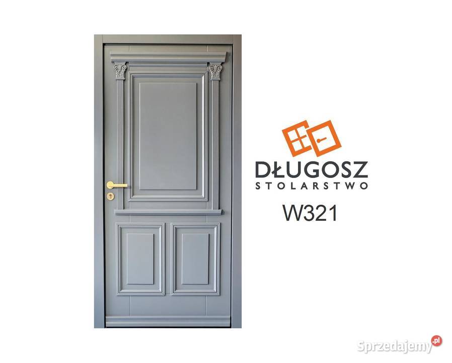 Drzwi DŁUGOSZ zewnętrzne drewniane wejściowe Katowice