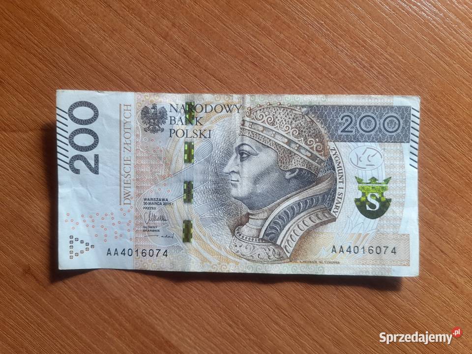 Banknot 200zl 2015 Oleśnica sprzedam