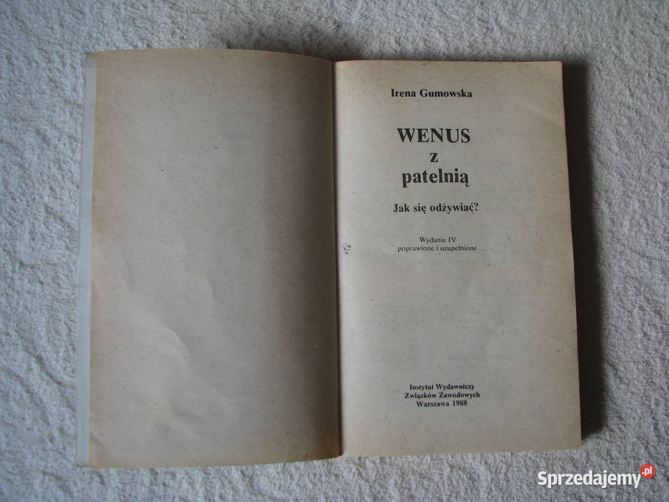 Wenus z patelnią się odżywiać Irena Gumowska małopolskie Brzegi sprzedam