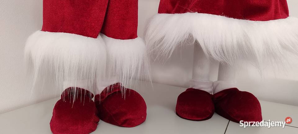Skrzaty świąteczne Mikołaj czerwony biały czerwony Lipnica