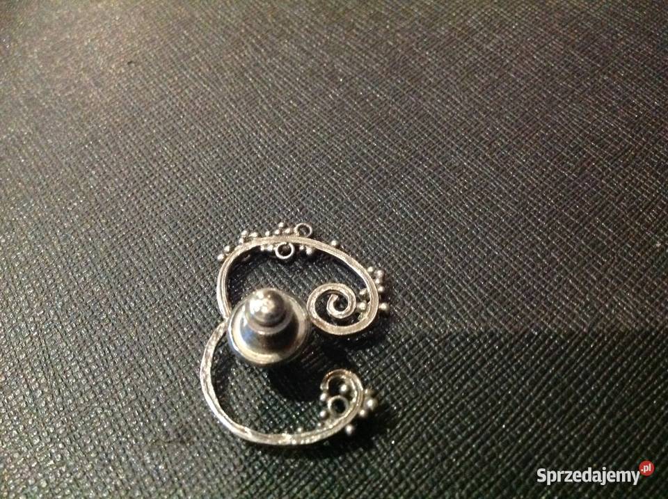 Broszka Wpinka Inicjał Litera E Vintage Nowa Sól