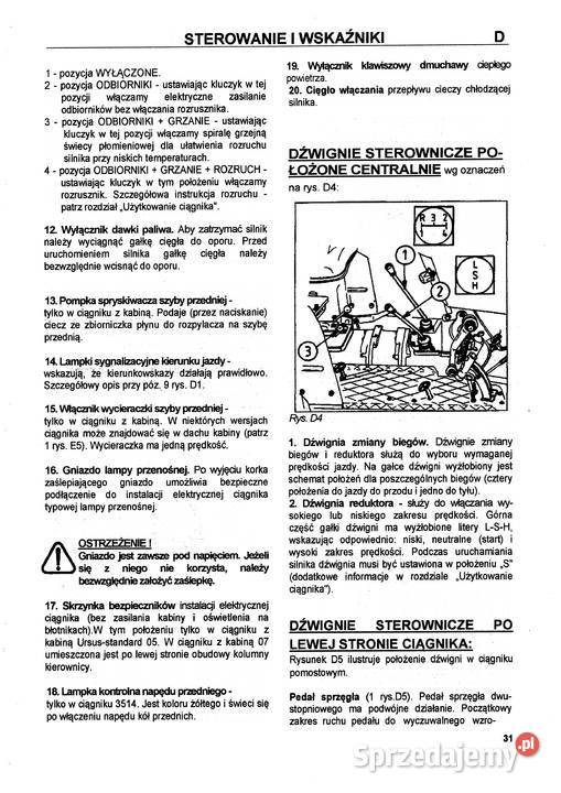 Instrukcja obsługi ursus 2812 3512 3514 Pozostałe podkarpackie Stalowa Wola