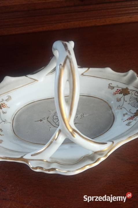 Paterka koszyczek Biała porcelanka z szaroscią Gdańsk