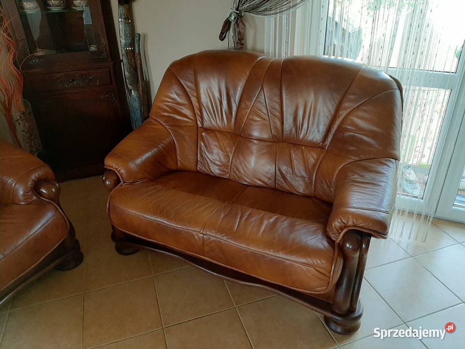 Wypoczynek skórzany komplet 321