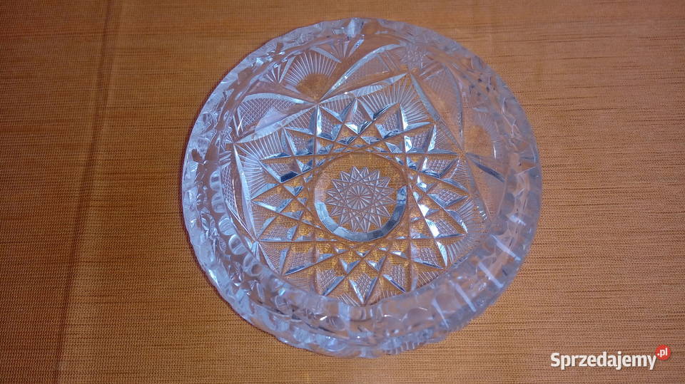 Popielniczka okrągła kryształowa o średnicy 14 Siemianowice Śląskie