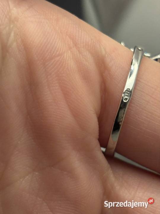 Srebrny pierścionek turkusy szafiry 925 srebro lubuskie Skwierzyna