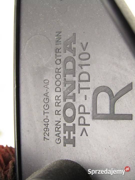TRÓJKĄT OSŁONA ZAŚLEPKA PRAWY TYŁ HONDA CIVIC X sprzedam