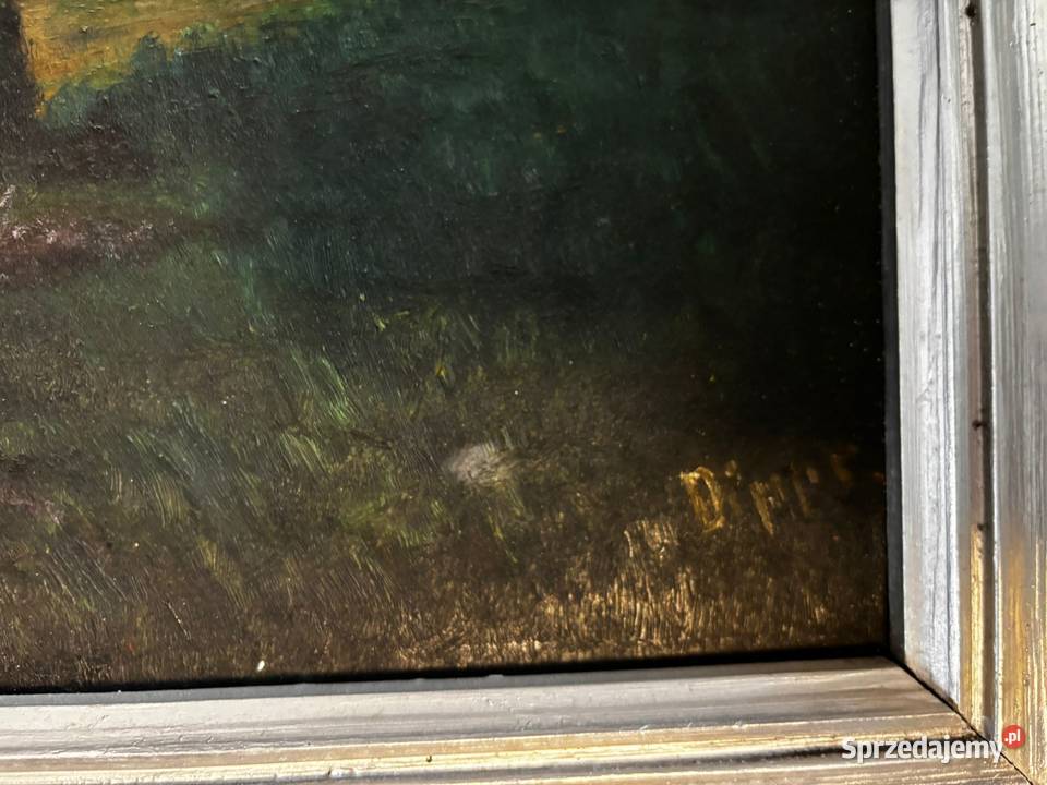 Obraz malowany na płótnie srebrna rama sarny Siedlisko