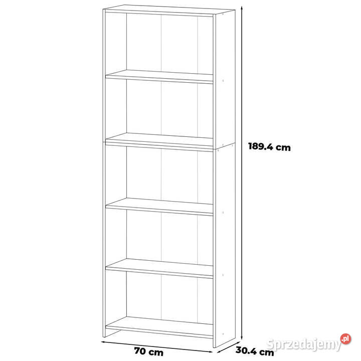 Regał Na Książki 70 Pella Segregatory Słupek 30cm Elbląg