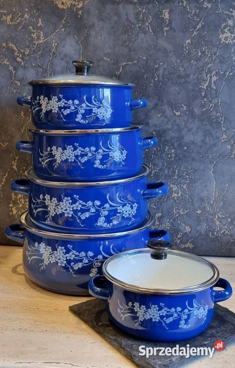 Garnki emaliwane różne wzory Pozostałe Warszawa