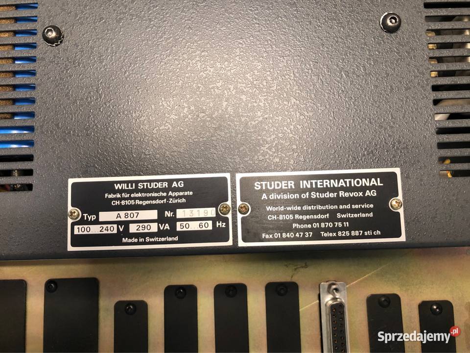 Studer A807 Marcinkowo sprzedam