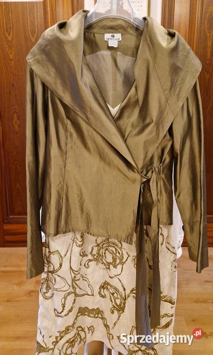 Damska efektowna NARZUTKAKOSZULA Deni Cler 42 zielony Odzież damska Lublin