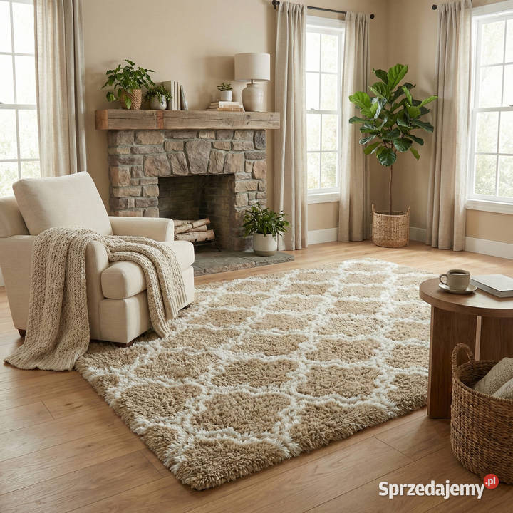 Dywan do salonu shaggy DECOR antypoślizgowy opolskie