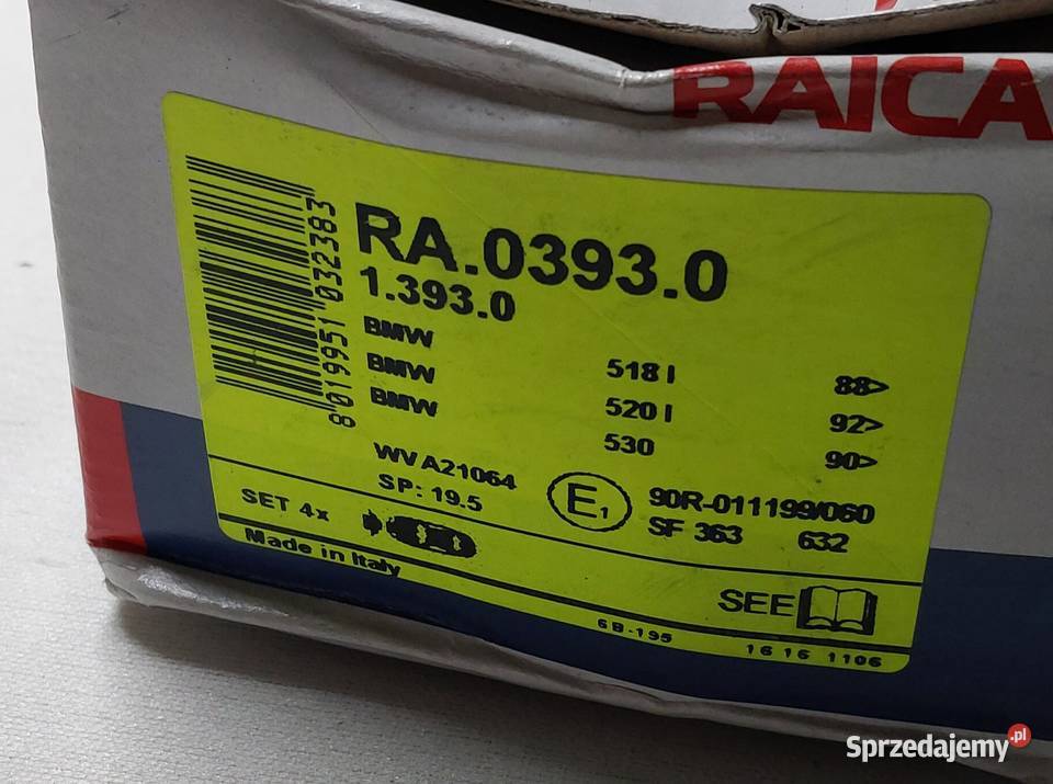 KLOCKI HAMULCOWE PRZÓD BMW 5 E34 1840 7 E32 3050 dolnośląskie Mielęcin