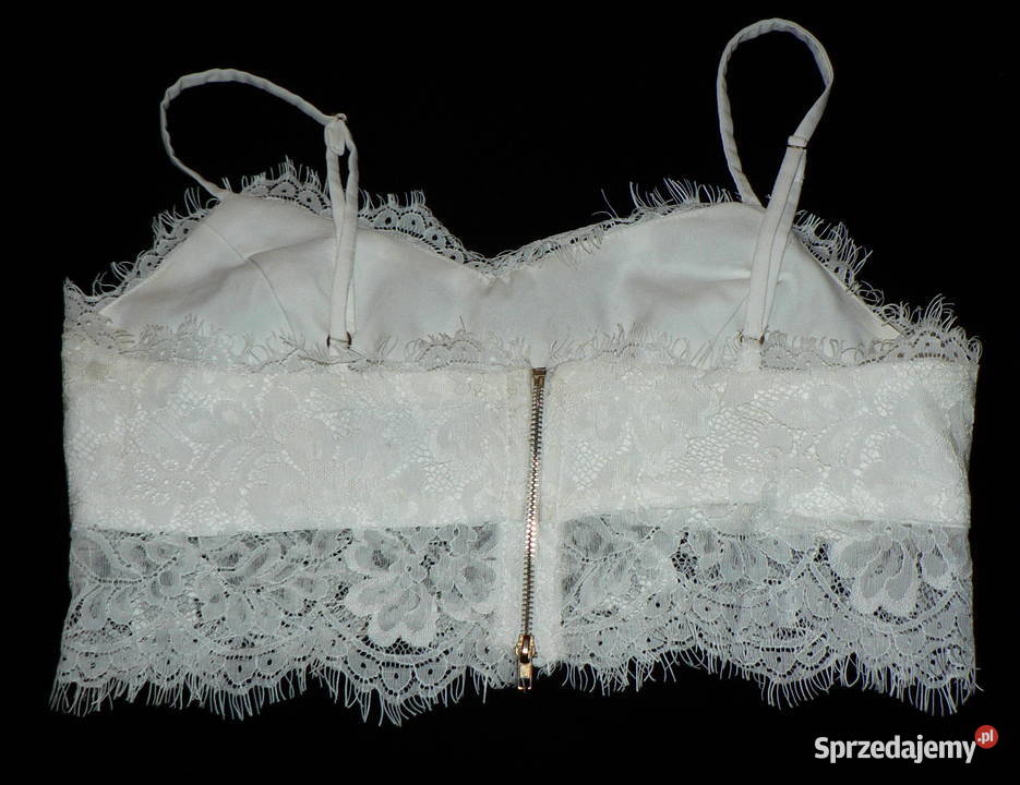 Missquidedkrótki koronkowy seksowny gorsecik 36 biały Łódź