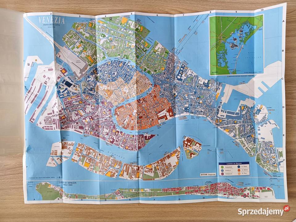 Venezia Wenecja Mapa Plan Miasta Włochy Kraków sprzedam