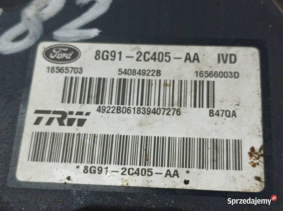 POMPA ABS 8G912C405AA Ford Mondeo Mk4 20072014 osobowe Układ ABS i ESP