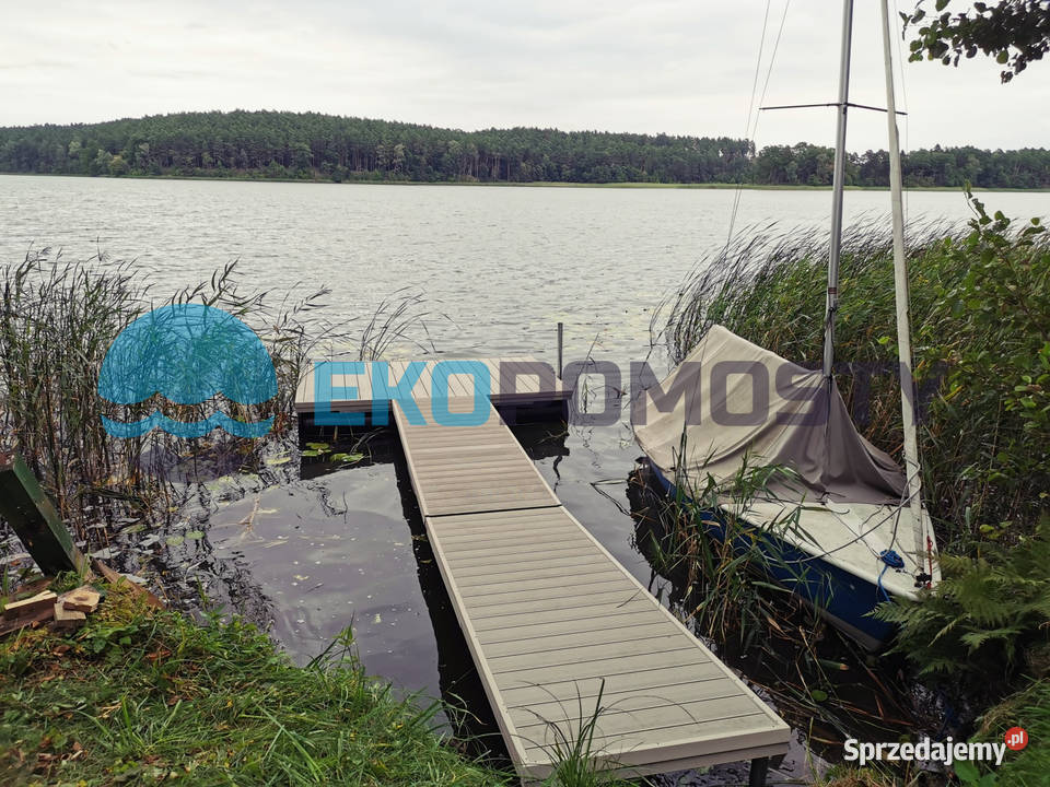 Pomost pływający T 7m 9mkw z deską kompozytową Drawsko Pomorskie