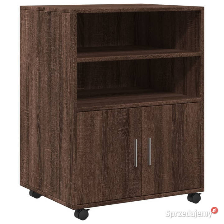 Szafka na kółkach brązowy dąb 60x48x81 WM853170 Pozostałe