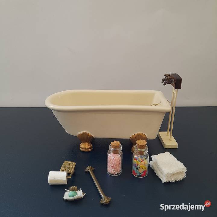 Miniaturowa porcelanowa wanna lalek miniatury Lalki i akcesoria Bogatynia