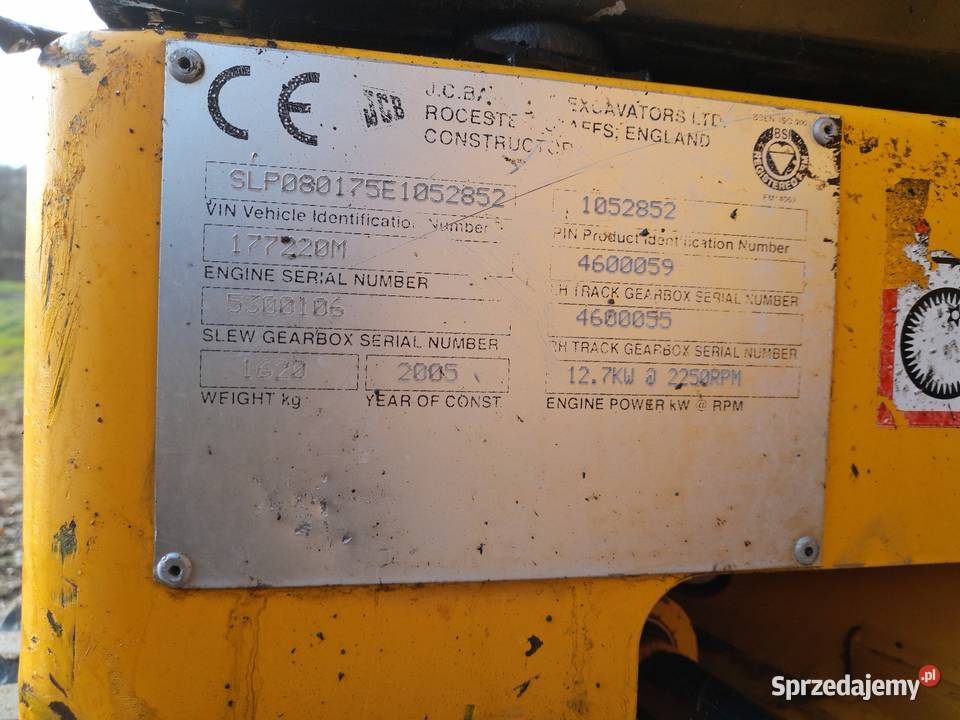 JCB 8017 Gąsiennice Gromnik