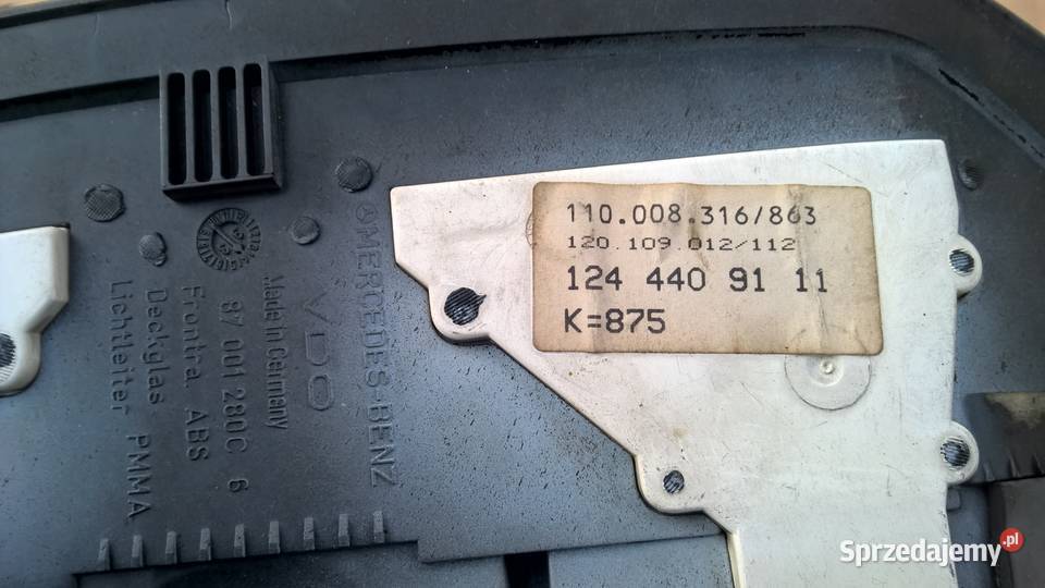 Licznik zegary Mercedes w124 22b m111 Chełm
